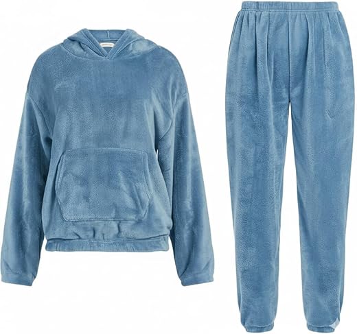 SHAPERX Women’s Full Sleeve Fleece Hoodie Set – Comfortable Winter Wear