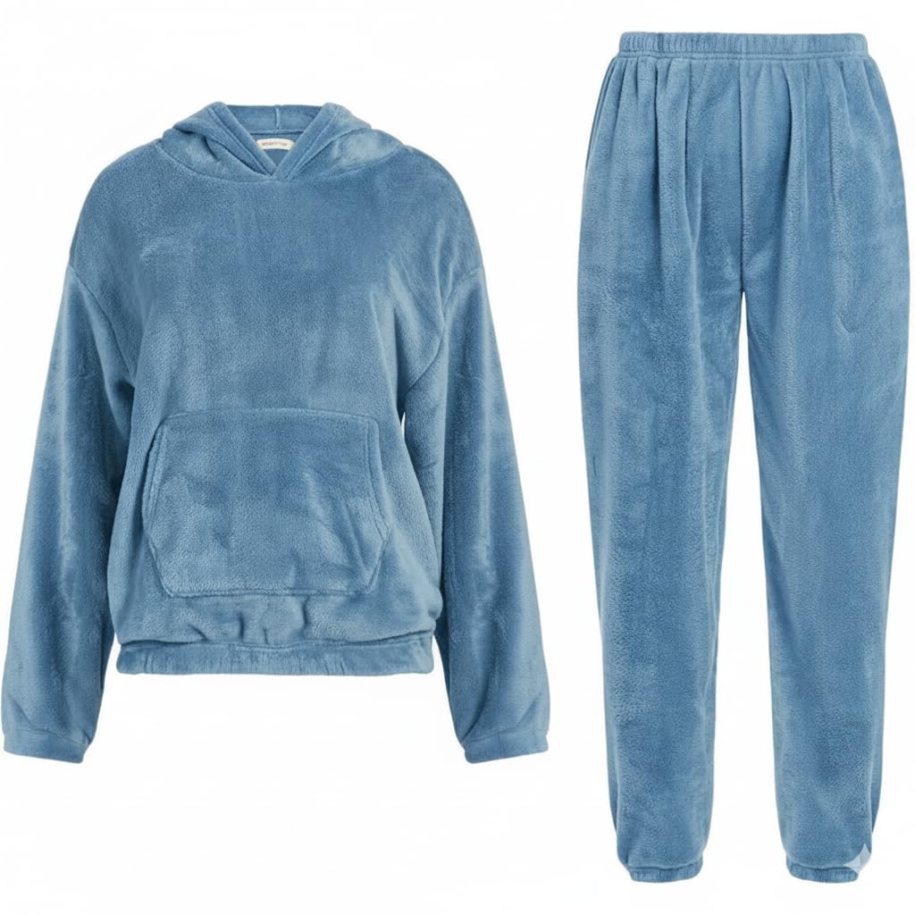 Women’s Winter Fleece Set | Soft & Warm Two-Piece Lounge Wear for Cold Weather