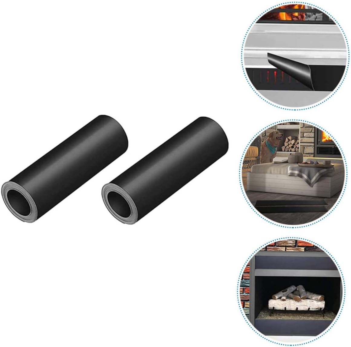 2pcs Magnetic Fireplace Draft Stopper Insulating Cover Bellows Draft Blocker Vent Screen Energy-Saving Home Accessories