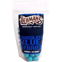Lehmans Chocolate Candy Covered Blueberries, Creamy Milk Chocolate and Blueberry Candy Coated, 8 oz Resealable Bag
