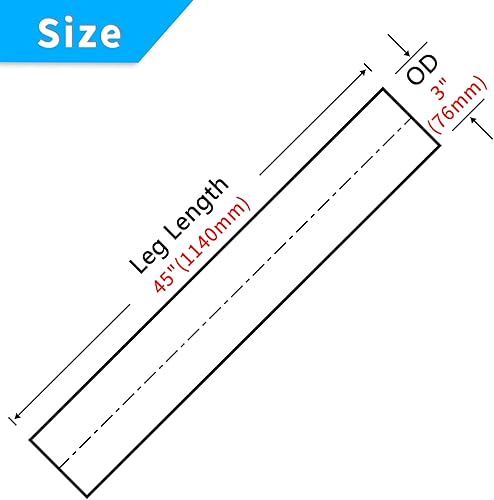 Miniatura 54 de Tubo de escape recto de 40 pulgadas de largo, tubo recto de mandril de 4 pulgadas de diámetro exterior, acero inoxidable T304, ajuste universal, 1
