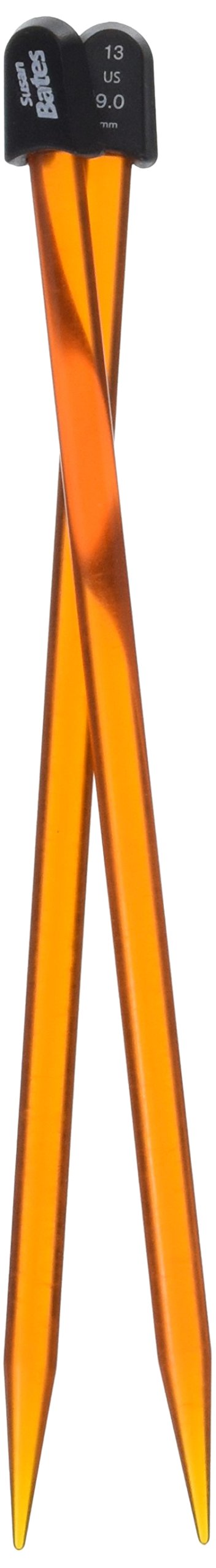 Susan Bates 15110-13 10-Inch Crystallites Acrylic Knitting Needle, 9mm, Orange