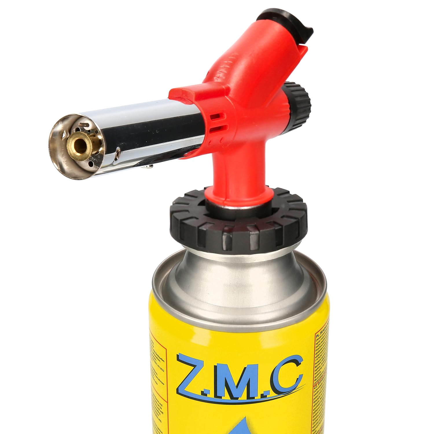 Z.M.C Gasbrenner 1,0kW + 4 Gaskartuschen 227g, Flambierbrenner bis zu 1300°C, Bunsenbrenner Lötbrenner, Küchenbrenner mit einstellbare Flamme, Brenneraufsatz