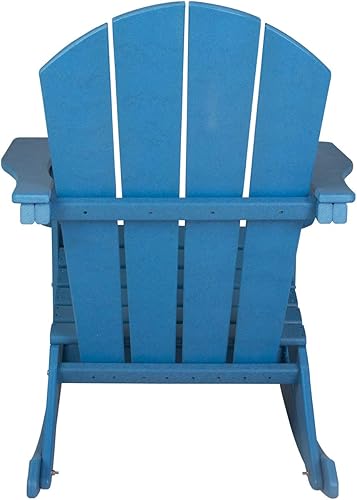 Miniatura 6 de WO - Silla mecedora Adirondack para exteriores asiento tradicional retro para exteriores muebles mecedores astéticos para el día de la playa balcón