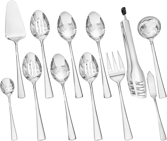 10 Piece Stainless Steel Serving Utensils Set