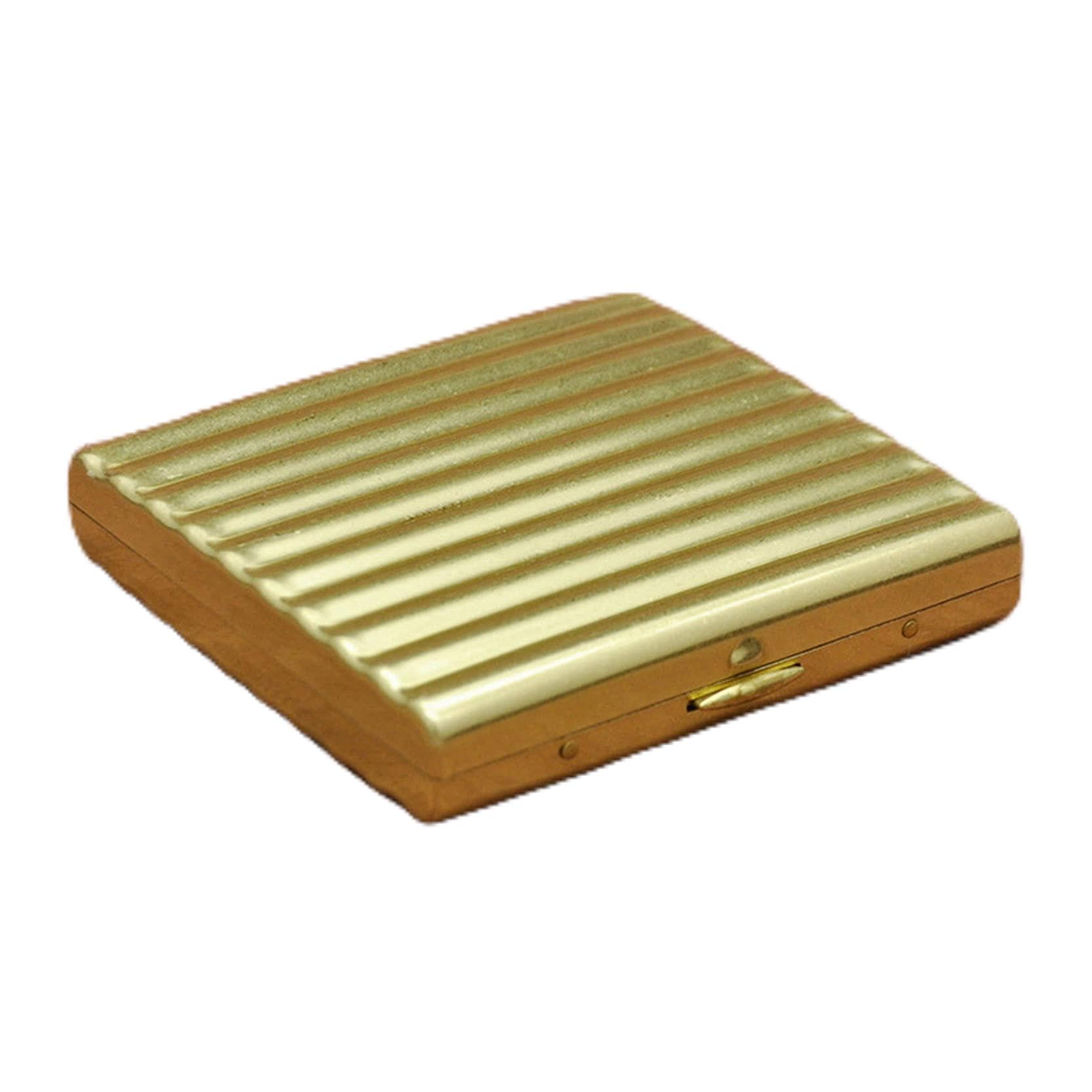 Etui na papierosy z mosiądzu， faliste etui na papierosy， starannie dobrane materiały， wyrafinowane wykonanie， lekkie i łatwe do przenoszenia， mieści 20，B-85 * 88 * 18mm