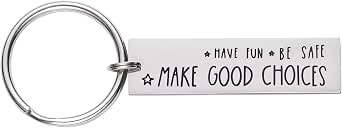 "Have Fun Be Safe Call Your Mom" Keychain - College Student & Graduation Gift In Gift Box - View #2
