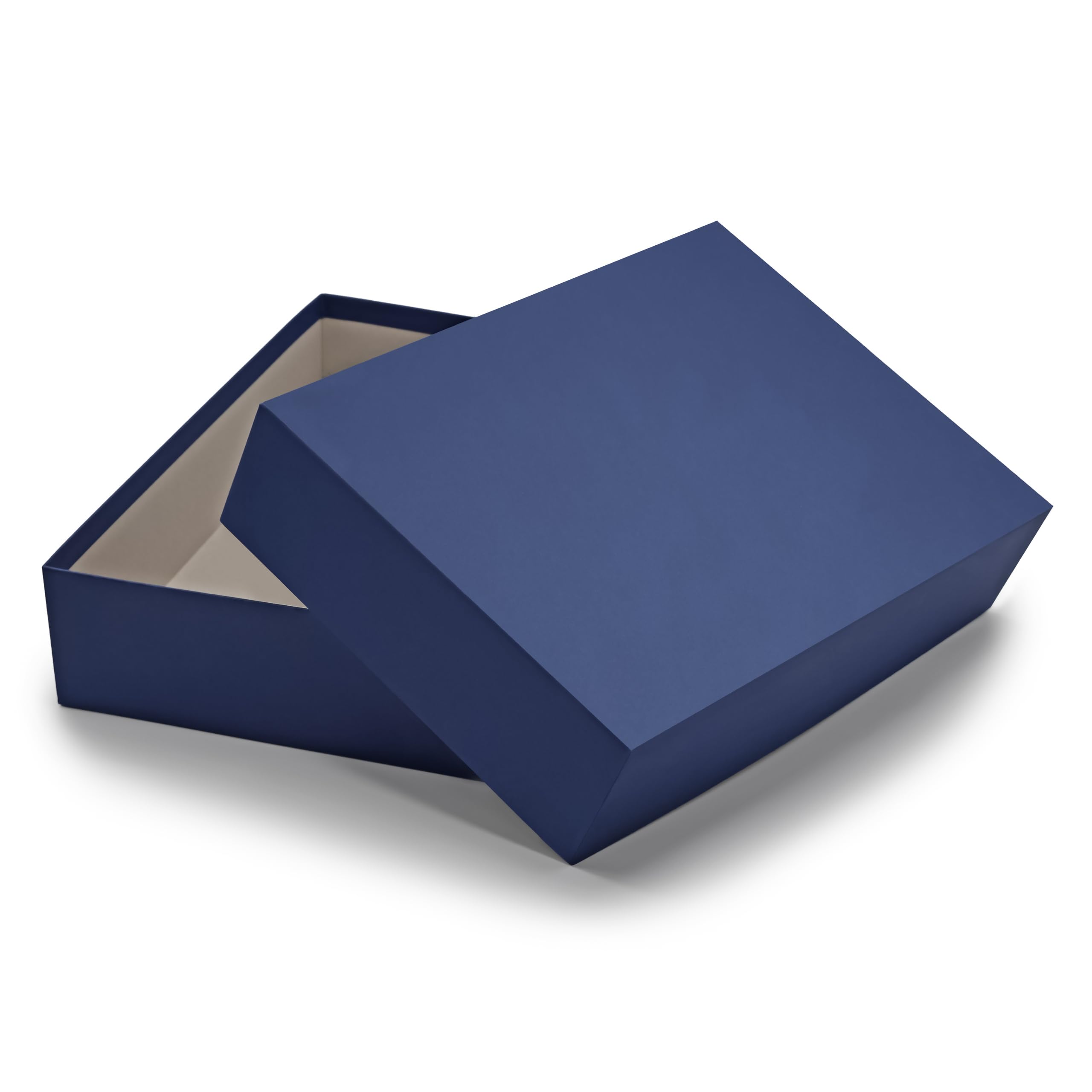 Cajas de almacenamiento y regalo - 1 unidad - DIN A4 - Azul oscuro (azul) forrado - 302 x 213 x 70 mm