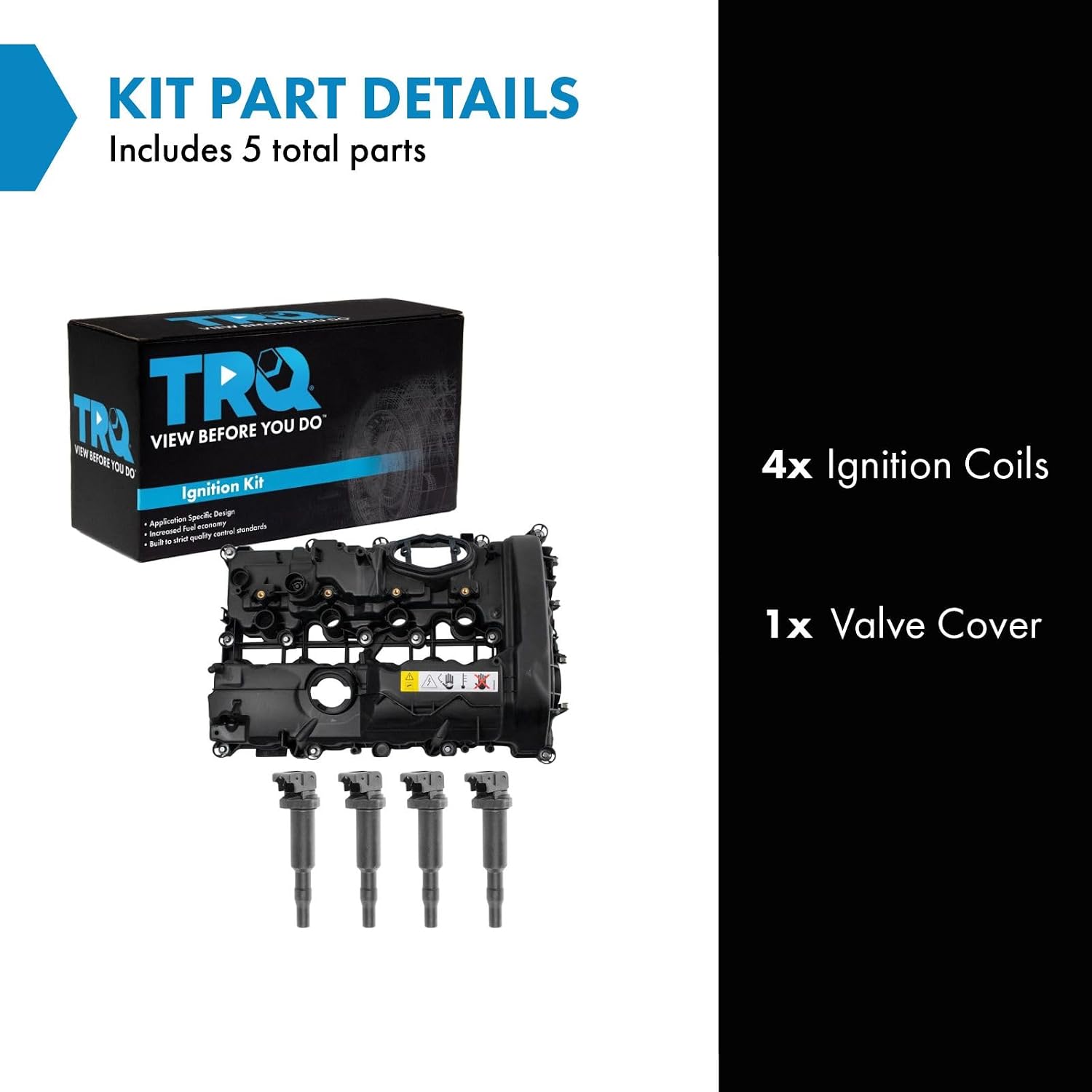 TRQ Ignition Coil Kit 5 Piece Compatible with 2018 BMW X2