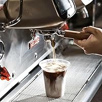 Vista 6 de Paquete de 100 vasos de plástico desechables ultra transparentes de 20 onzas con tapas sin pajilla, vasos desechables para café helado, batidos