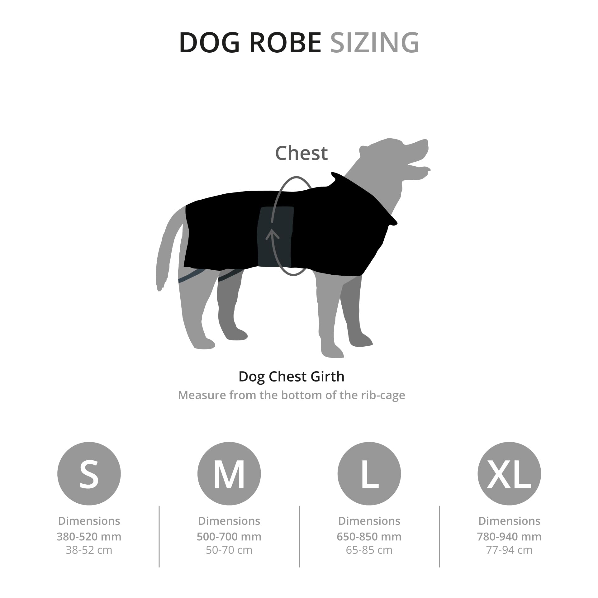Mountain Paws Peignoir de séchage pour Chien | Serviette en Microfibre | Peignoir Super Absorbant pour Chien ou Chiot avec col/Capuche réglable et Sangle de Ventre | Super Doux | Séchage Rapide
