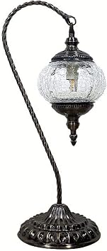 Decorative Table Lamp for Bedroom, Handmade Mosaic Glass Desk Light Retro Night Living Room Cafe Gift Lights,B C, a, a A C