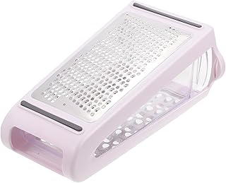 Garneck Premium Double-sided Cheese Grater Stainless Steel Grinding Tool for Home and Restaurant Kitchen Non-slip Base Easy to Clean Handheld Vegetable and Cheese Shredder