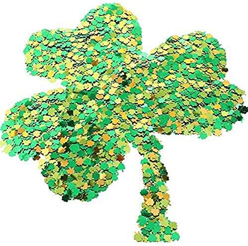Shamrocks Table Confetti Lucky Clover Sequins St. Patrick's Day Event Party Supplies Confetti Shamrock Sprinkles Lucky Irish Clover Festive Table Scatters for Party Decoration