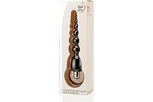 Adam and Eve Silicone Vibrating Anal Beads in Black: Intense Stimulation and Enhanced Pleasure