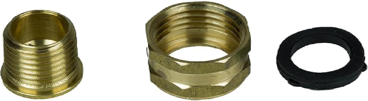 Yard Butler RPK-082 Replacement Fittings for SR-360 & SRPB-360 - Stop Leaks & Restore Performance - OEM Replacement Parts - Brass Hose Fittings - Hose Washer - Durable Hose Coupling Nut