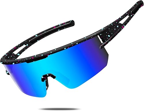 IKTOD Gafas de sol deportivas para hombres y mujeres, gafas de sol polarizadas UV400, ciclismo, conducción, resistente al viento