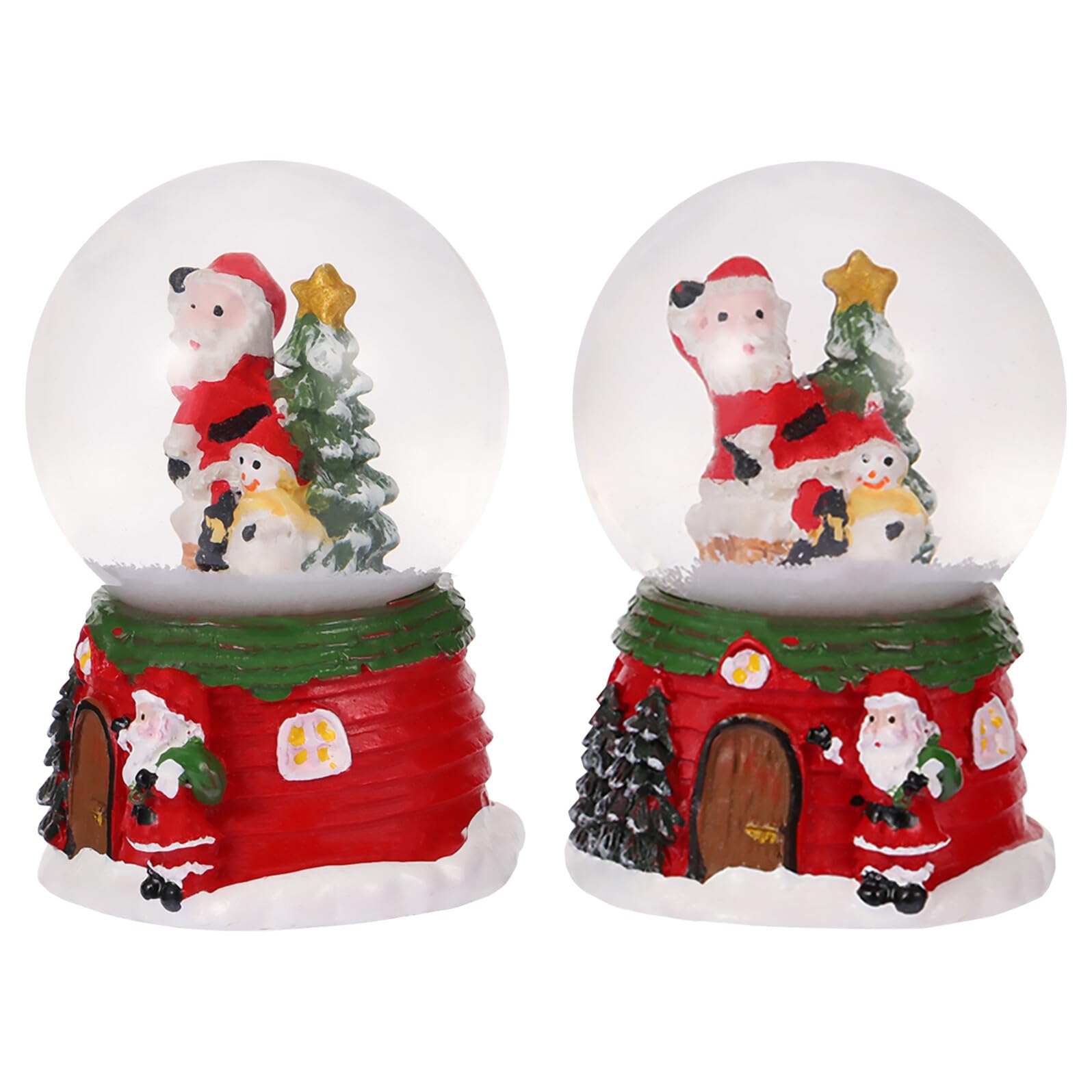 Bola de nieve de cristal para mesa: decora tu escritorio con este adorno navideño de Papá Noel