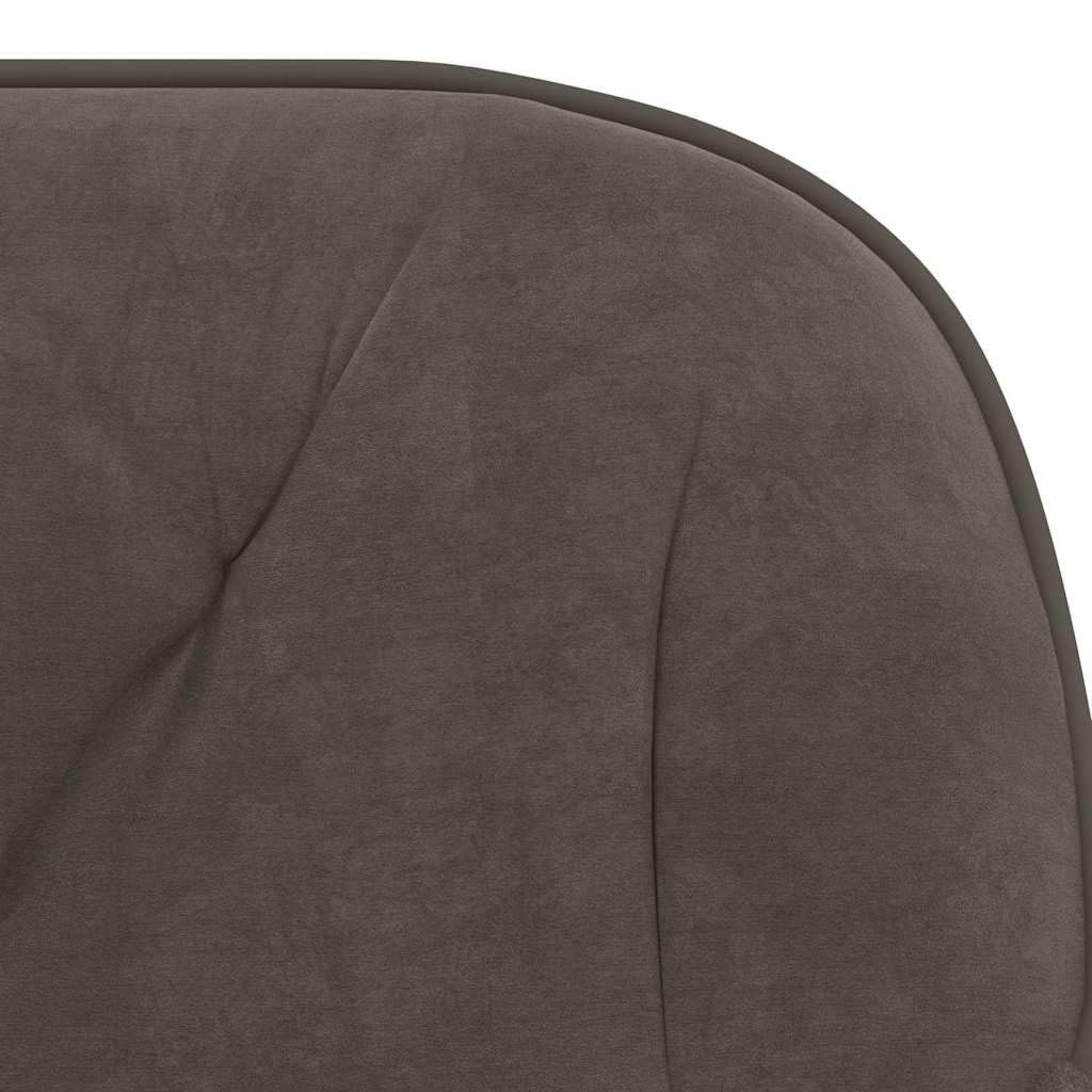 Silla de oficina giratoria gris oscuro terciopelo