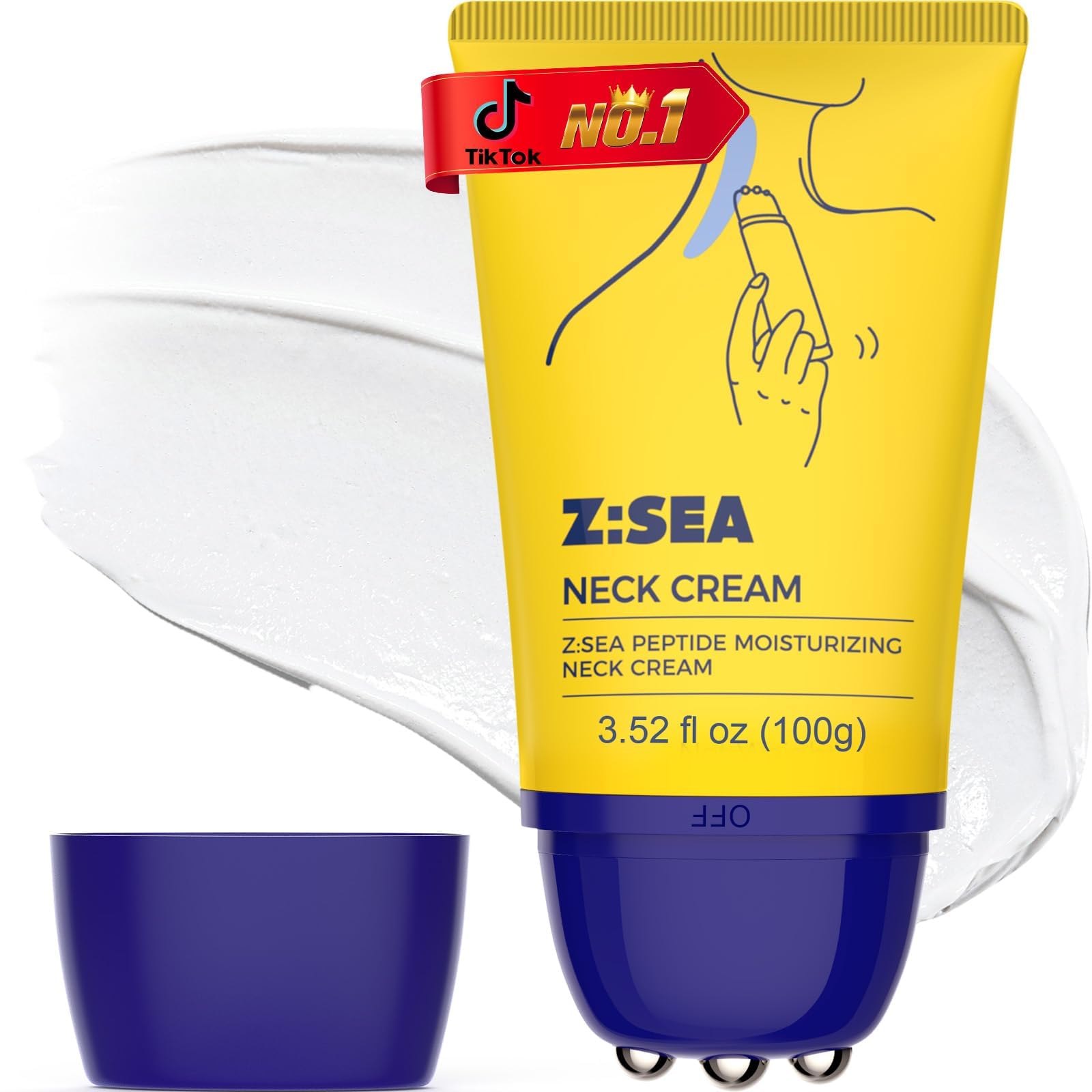 Amazon.com: Z:SEA Neck Firming Cream with Roller, Anti-Aging Neck