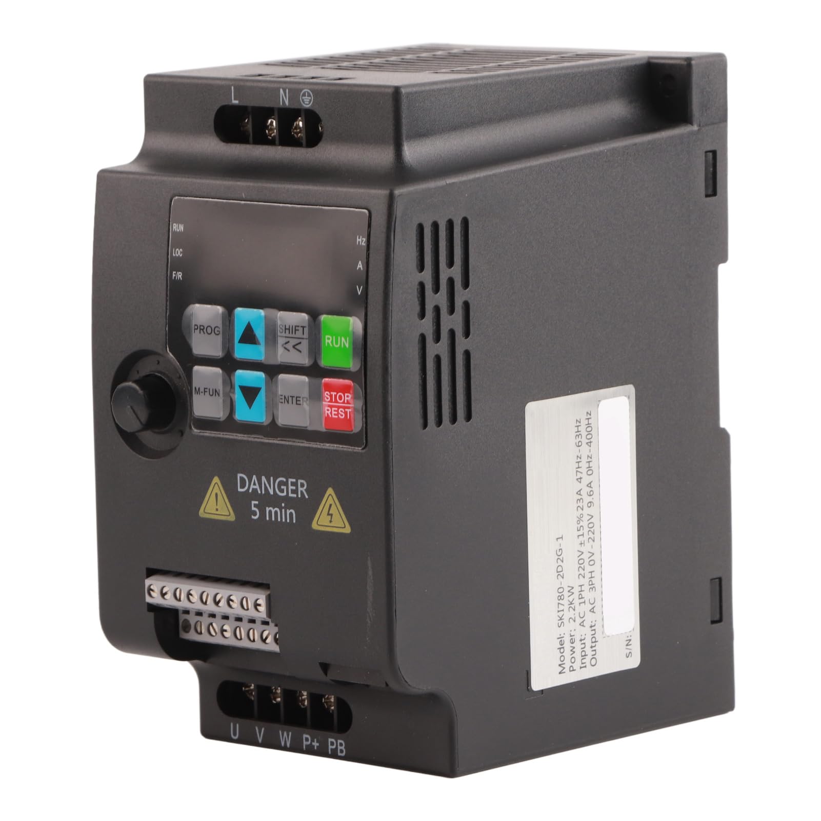 Inverseur de convertisseur de fréquence Variable VFD pour Moteur (220VAC 2.2KW)
