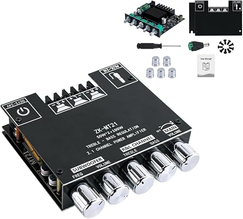 ZK-MT21 Bluetooth Amp,2.1 Channel BT 5.0 Amplifier Board