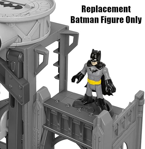 Miniatura 5 de Imaginext Pieza de repuesto Super Hero Flight City Playset - DHT62  Figura de Batman de repuesto  Traje gris  Cinturón amarillo  Funciona con otros