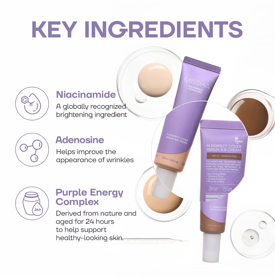 MISSHA M Perfect Cover Serum BB Cream - Medium Tan -4
