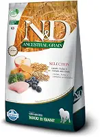 N&D Ancestral Grain Selection Ração para Cães Adultos Raças Grandes e Gigantes 15 kg