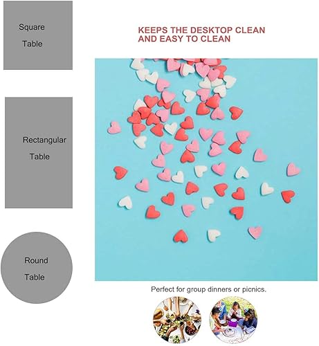 Miniatura 3 de Mantel decorativo azul cielo para mesa rectangular pequeña mesa de picnic para comedor, 30 x 30 pulgadas