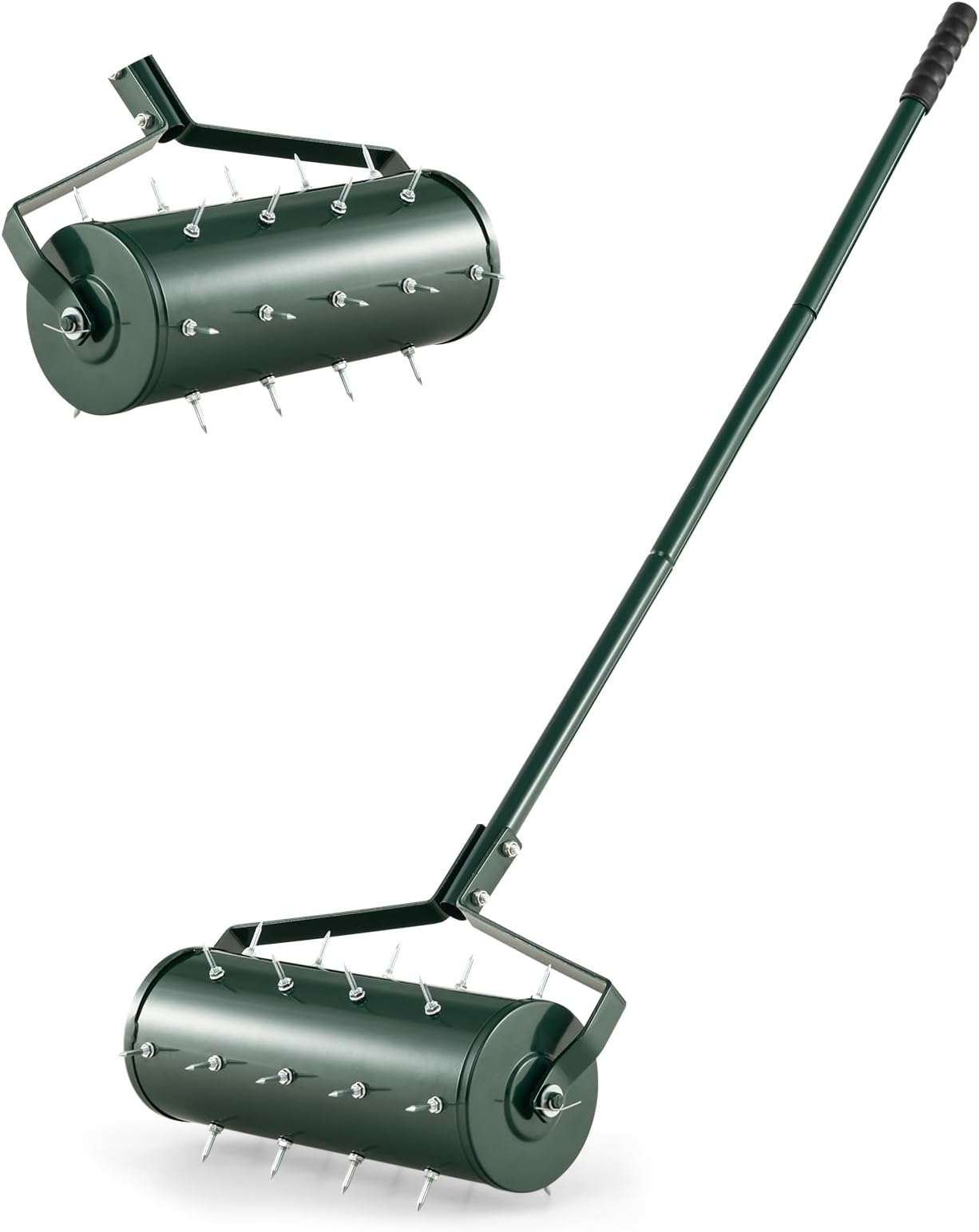 S AFSTAR 18" Manual Lawn Aerator, Heavy Duty Rolling Aerator Lawn Tool Filled Sand