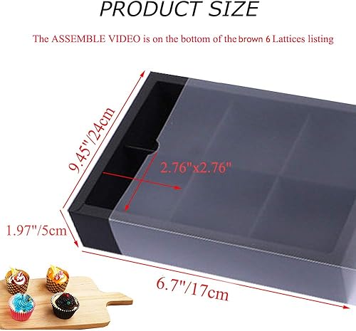 Miniatura 2 de Paquete de 12 cajas para cupcakes, cajas de regalo de papel de grado alimenticio con insertos y ventanas de exhibición, recipientes para hornear