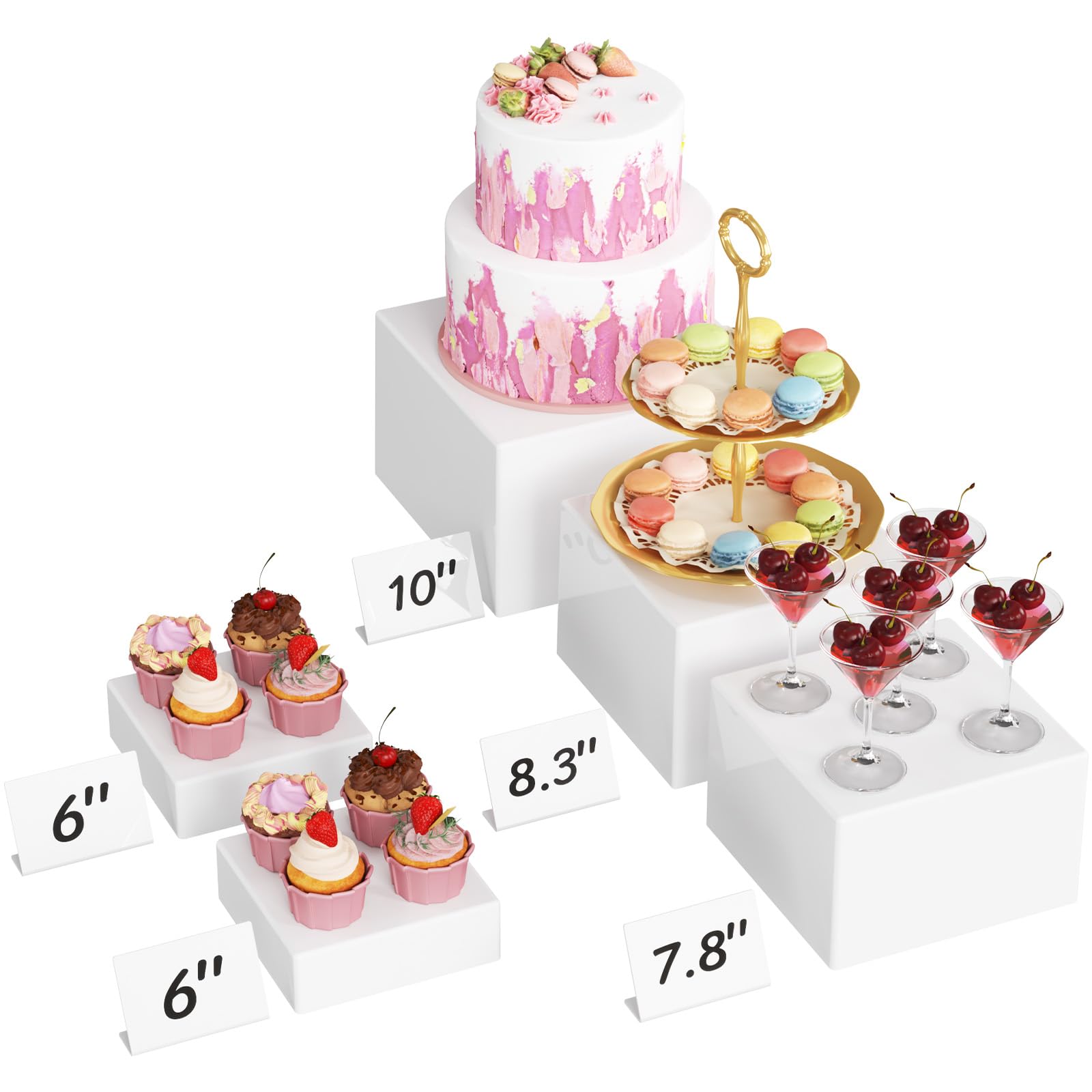 Photo 1 of Lifewit Plastic Buffet Risers - 5 Pcs Display Set