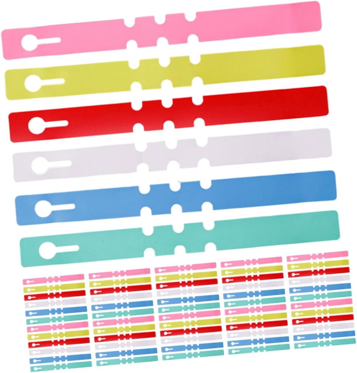 jojofuny 1200pcs Waterproof PVC Plant Labels Adjustable Nursery Plant Tags Garden Markers Outdoor Hanging Identification Rings in 6 Colors for Flower Seedlings