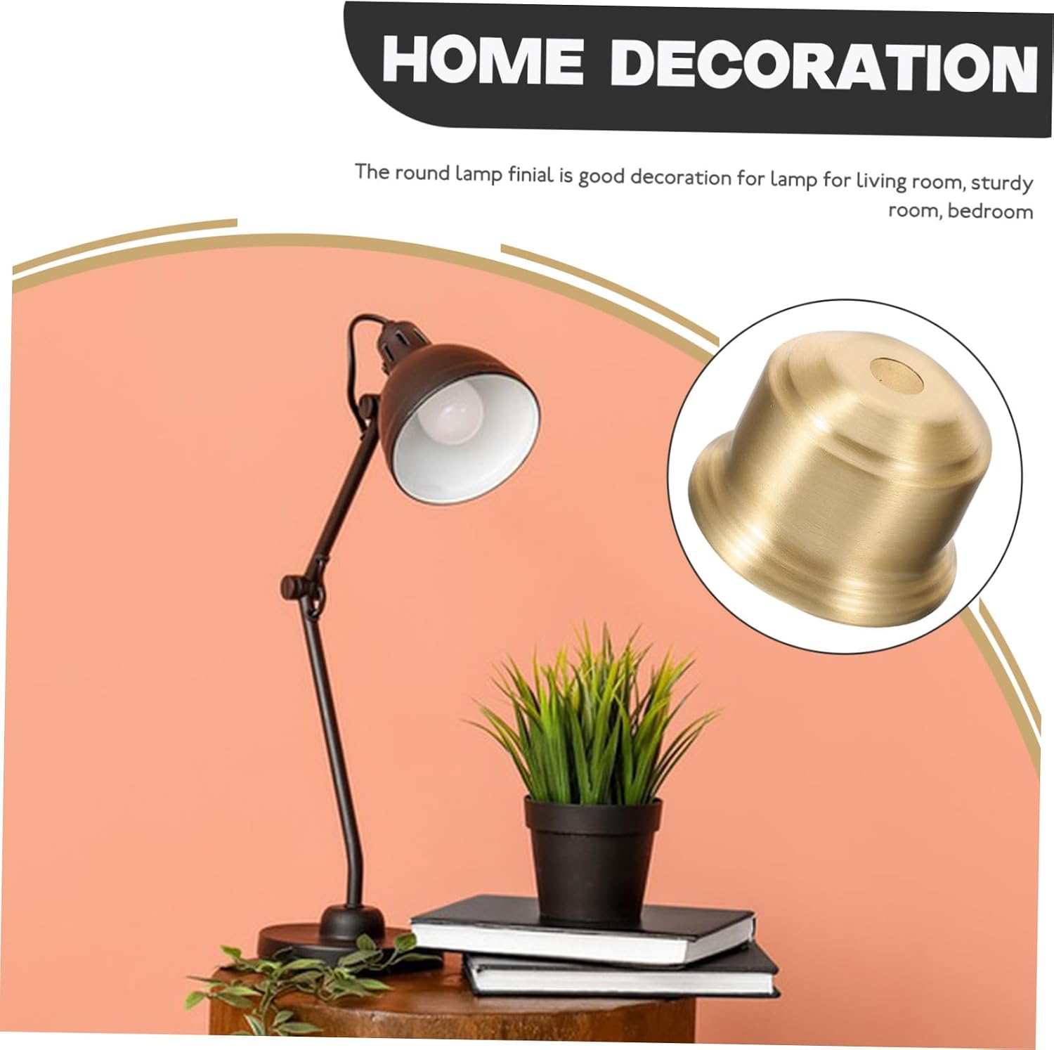 Sturdy Brass Lampshade Finial Wall Ceiling Light Cup Diy Socket Cup for Lamps