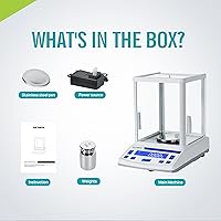 Vista 7 de LICHEN Báscula de laboratorio de alta precisión de laboratorio de precisión 0.001gx300g Equilibrio analítico digital con calibración Pesaje