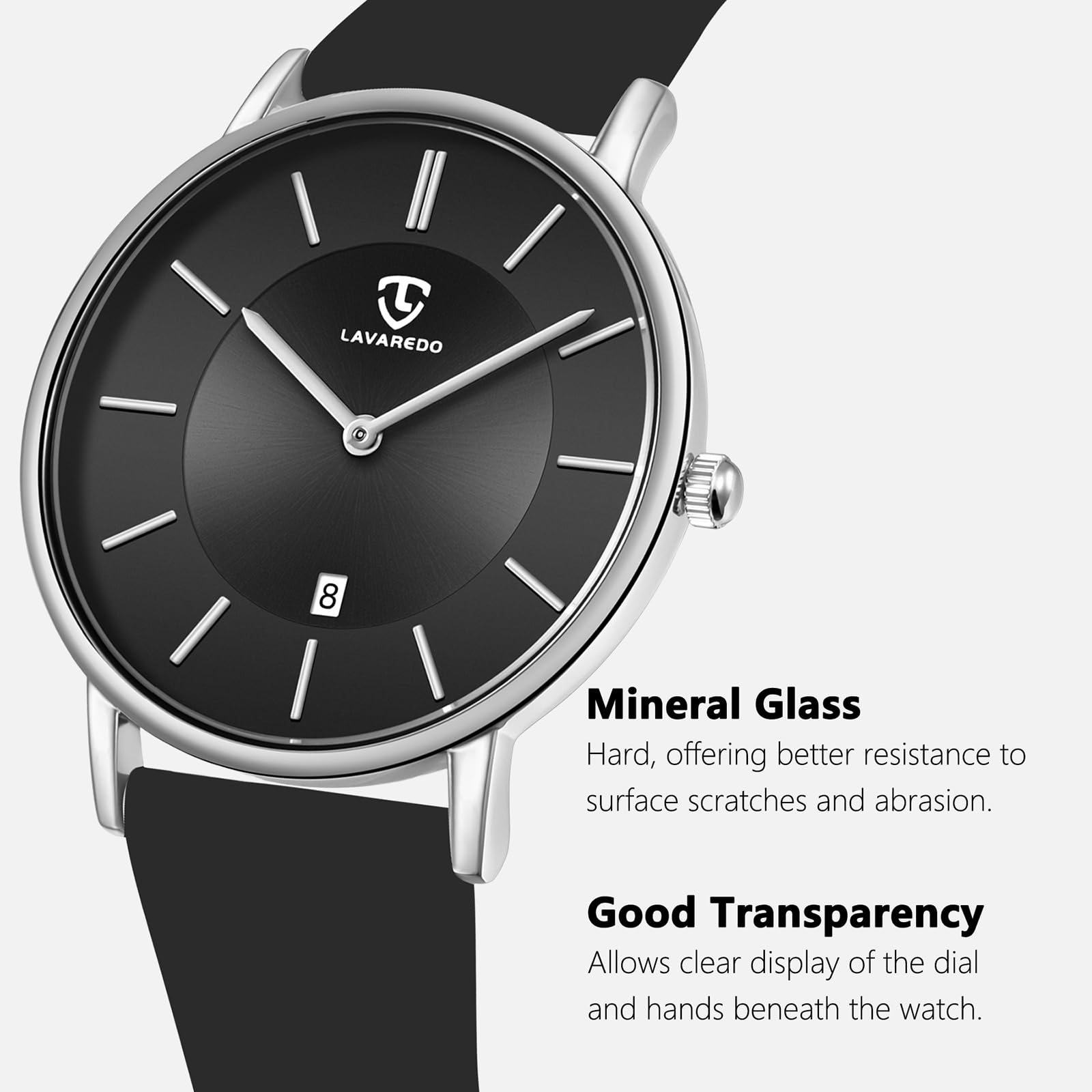 aswan watch Reloj Analógico de Cuarzo para Mujeres y Hombres con Correa de Silicona o Cuero,Reloj Clásico y Elegante para Mujer con Fecha,Caja de 39 mm,2 Agujas,Reloj Ultra Delgado