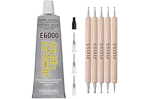 E6000 Precision-Tipped Clear Epoxy - Rock-Solid Jewelry &amp; Bead Embedding Adhesive