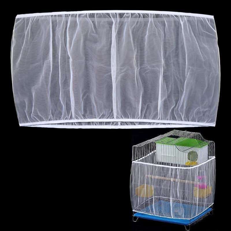 Coletor de Sementes para Gaiola de Aves com Tela e Elástico Chihutown Branco (XL)