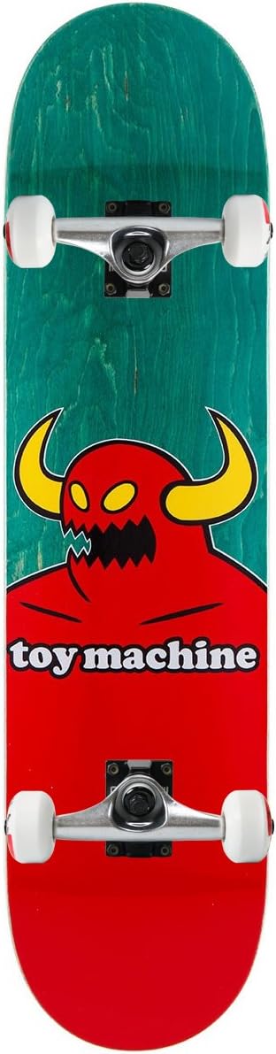 TOY MACHINE Complete Pro Skateboard Monster (Assorted) 8.0" Raw Trucks Assembled