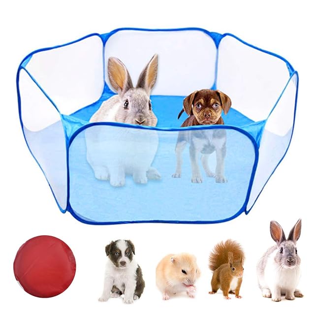 WEONE Jaulas para Animales pequeños, Parque de Juegos portátil para Mascotas Ejercici
