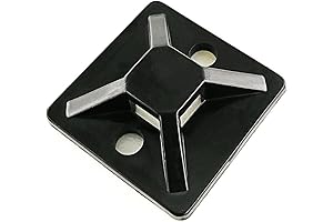 HS Cable Tie Mounts Self Adhesive Square Wire Tie Organizer Wire Tie Holder(100 Pack)