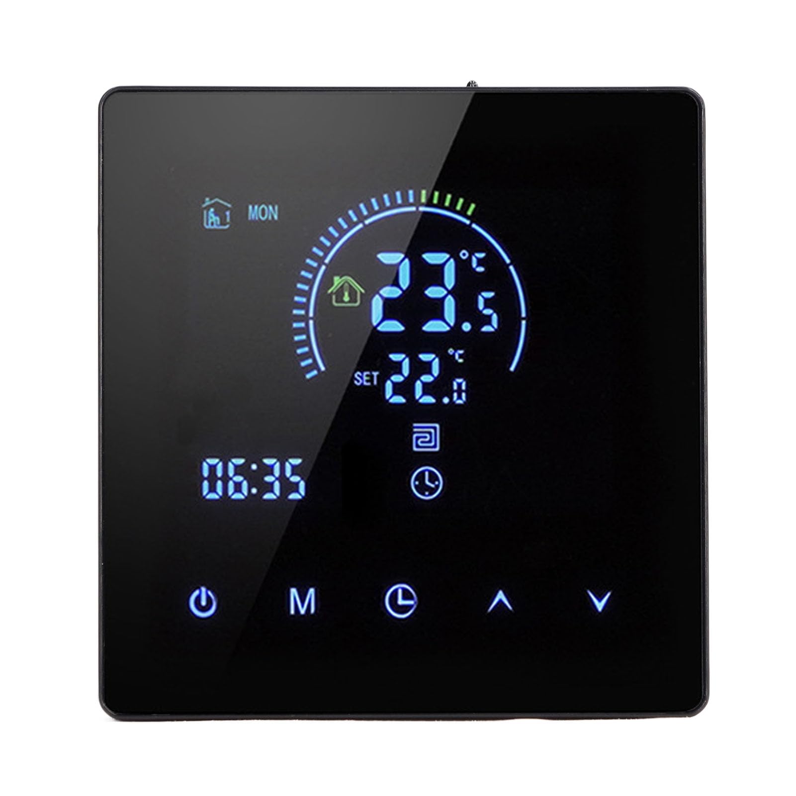 FTVOGUE Termostat Cyfrowy Programowalny Termostat PC 16A Wyświetlacz LCD AC 90 V do 240 V 41x86x86 Mm 41F do 140F Ogrzewania Elektrycznego w Hotelu Home Office (Typ standardowy)