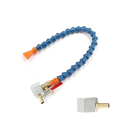 Miniatura 7 de Waziaqoc 2 piezas de base magnética ajustable (rosca de 14 PT) con 1 boquilla plana, manguera flexible de aceite de agua