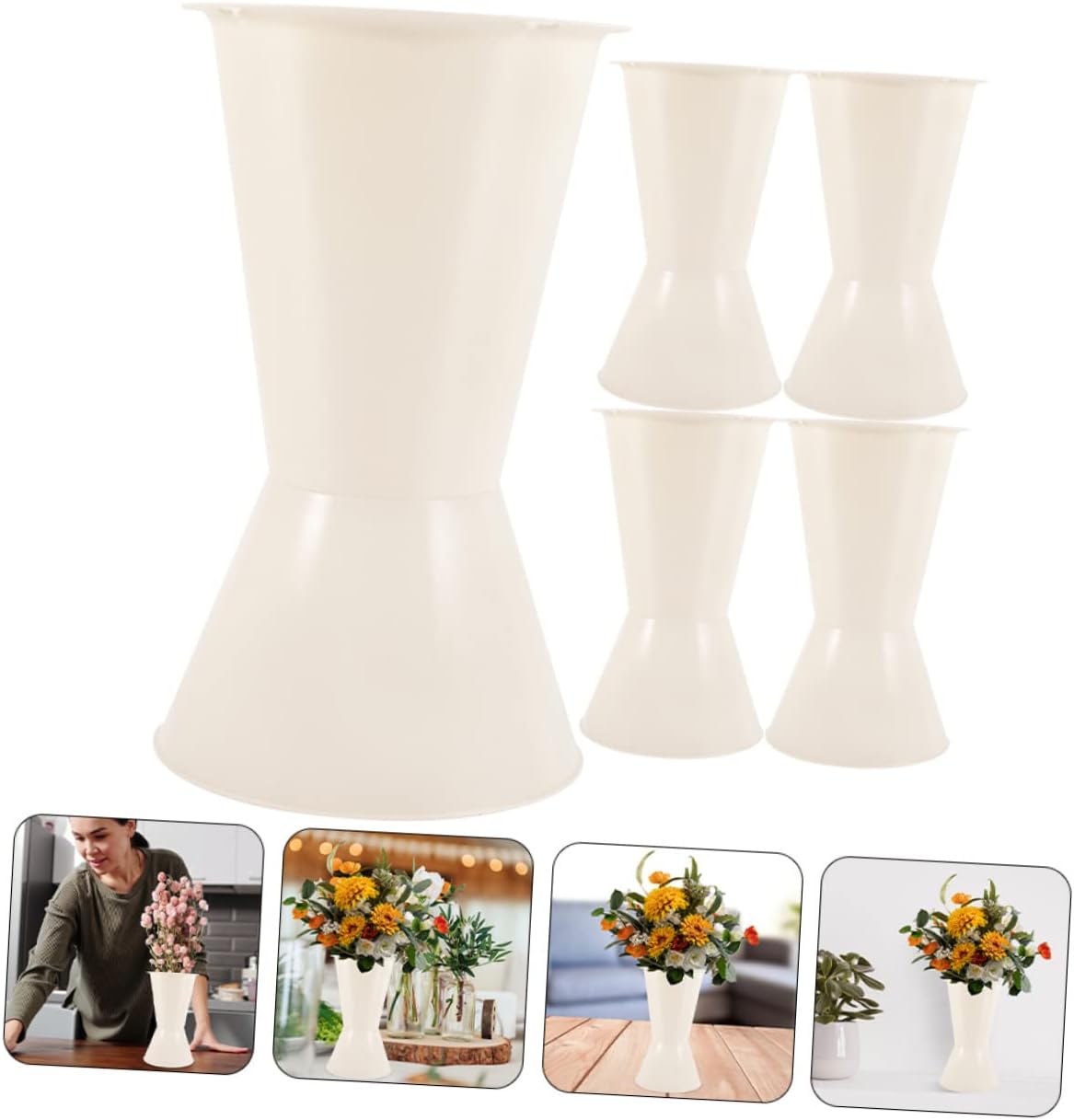VILLFUL 5pcs Floral Base Wedding Bouquet Holder for Artificial Flowers Centerpiece Stand for Flower Arrangements