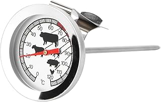 LIOOBO グリル用温度計 オーブン用食品用温度計 高精度瞬時読み取り 防水設計 コンパクト軽量 1個 バーベキュー アウトドア調理向け