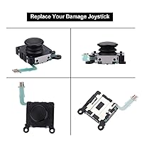 Vista 3 de Paquete de 2 joysticks de repuesto para PS Vita 2000 2001, palanca de pulgar analógica 3D con empuñaduras y tornillos para PSV 2000