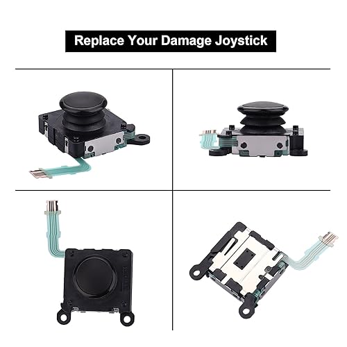 Miniatura 3 de Paquete de 2 joysticks de repuesto para PS Vita 2000 2001, palanca de pulgar analógica 3D con empuñaduras y tornillos para PSV 2000