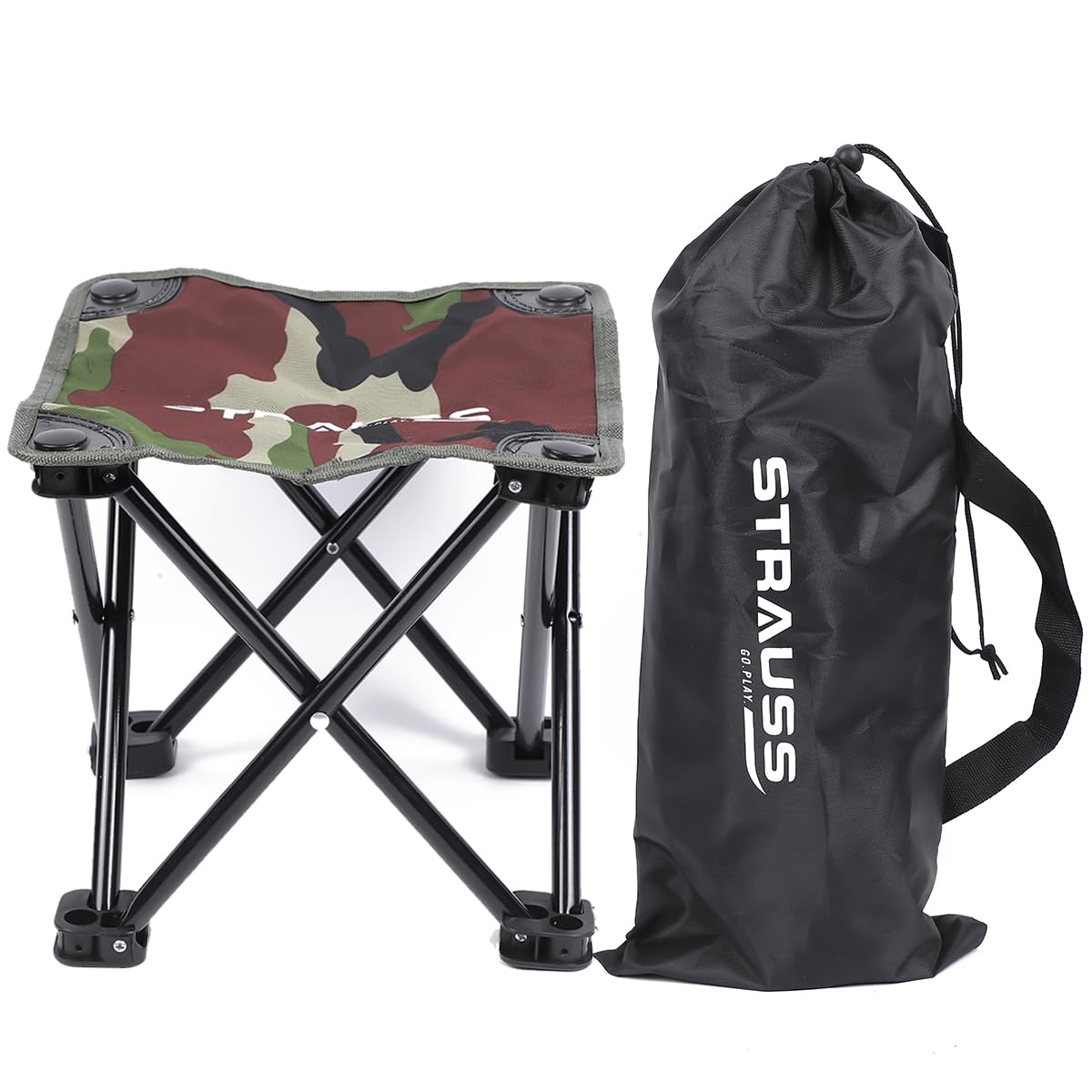 Strauss Portable Compact Folding Chair With Carry Bag|Portable Camping Chair With 4 Legs|Lightweight & Breathable|Perfect For Outdoor Camping,Travel,Beach,Picnics,Festival|(27X27X25 Cm)-Fabric,Green (B0CDQ84PFR) Amazon Price History, Amazon Price Tracker