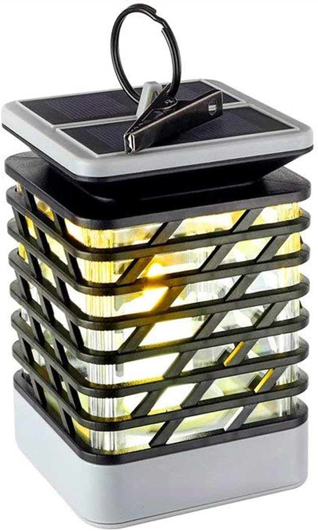 Espier Solar Candle Lantern, Solar Lights Outdoor Flickering Flame Effect Decorative Lamp for Garden Tree Yard Lawn Party, Waterproof Auto On Off